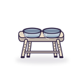 Adjustable Elevated Dog Feeder with Two Stainless Steel Bowls
