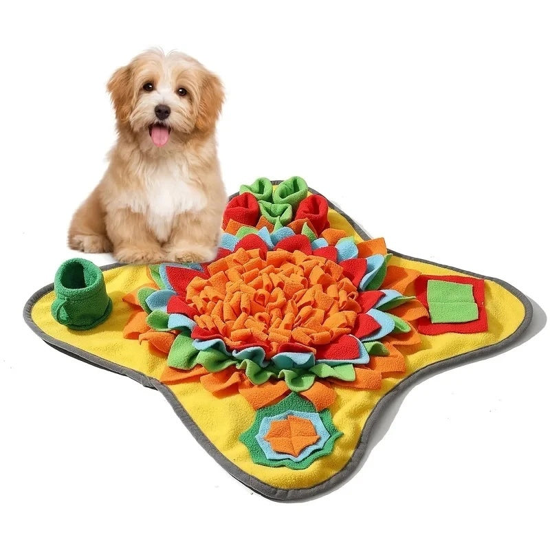 Snuffle Mat for Dogs, 17 × 17 in Slow-Feeding Sniff Mat