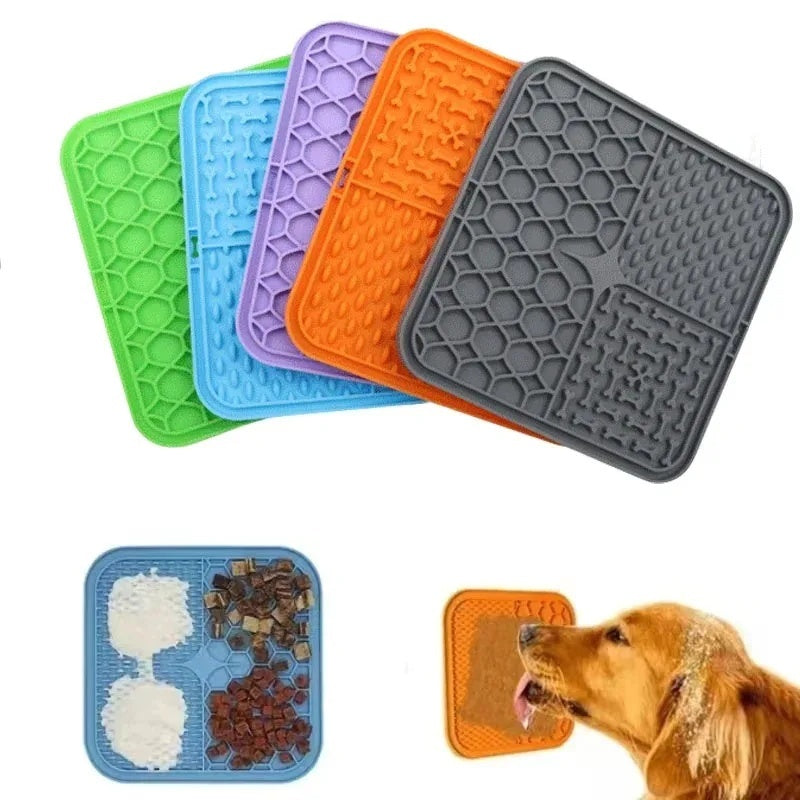 Lick Mat for Dogs, 2-Pack with Suction Cups