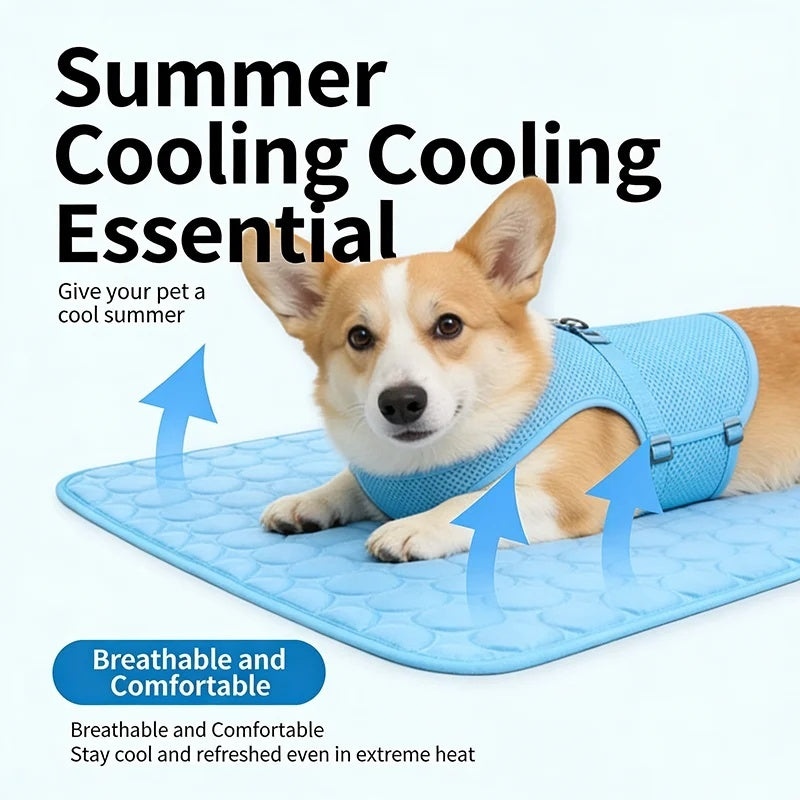 Dog Cooling Mat, Pressure-Activated Gel, No Water or Power