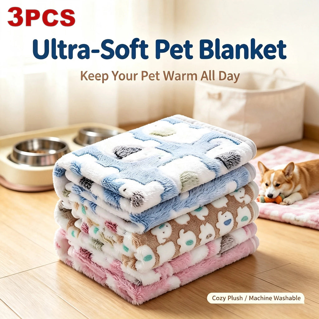 Fleece Dog Blanket, Double Layer, Machine Washable