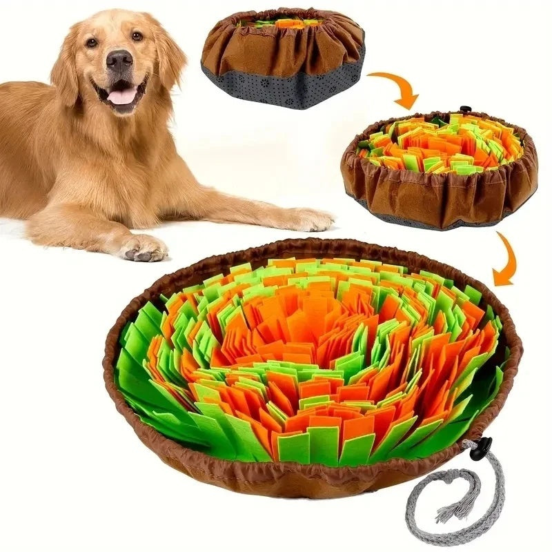 Snuffle Mat for Dogs, 17 × 17 in Slow-Feeding Sniff Mat