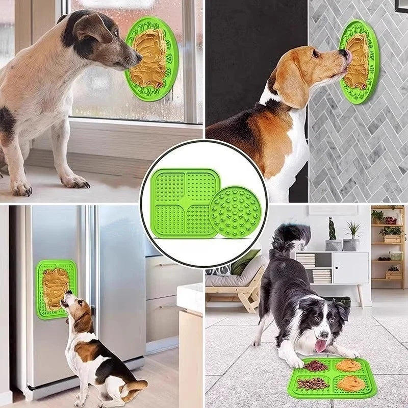 Lick Mat for Dogs, 2-Pack with Suction Cups