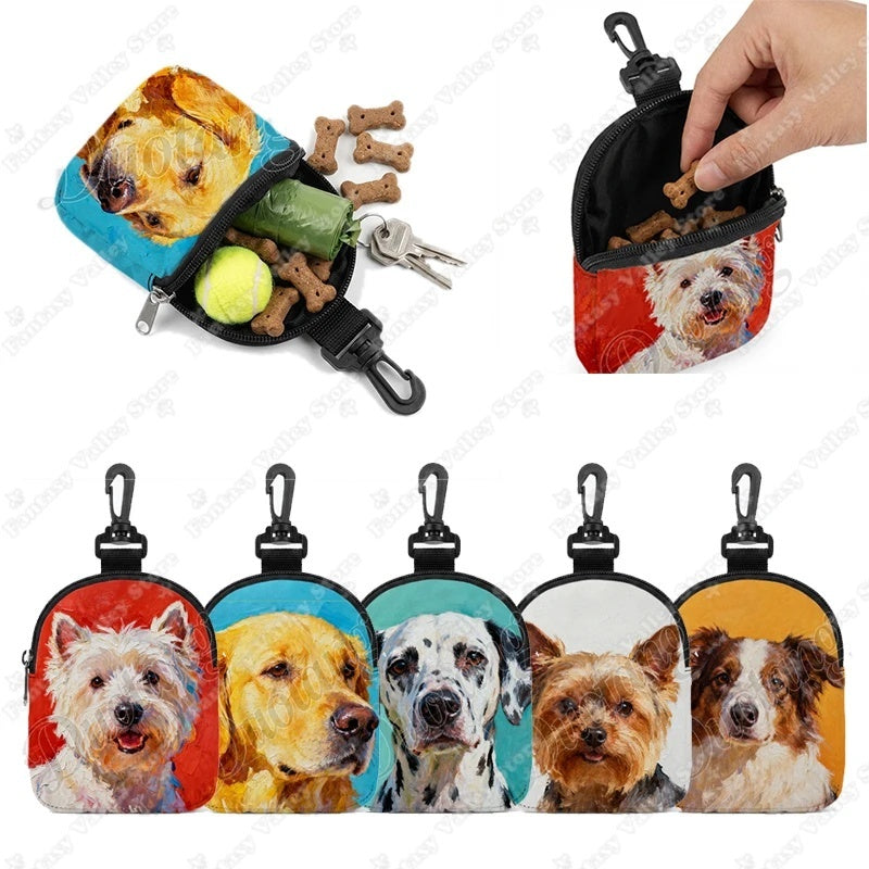 Dog Treat Pouch with Waste Bag Dispenser, Belt Clip and Shoulder Strap