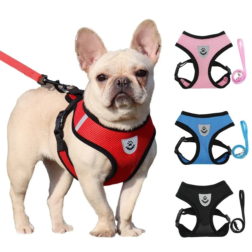 No-Pull Dog Harness and Reflective Leash Set