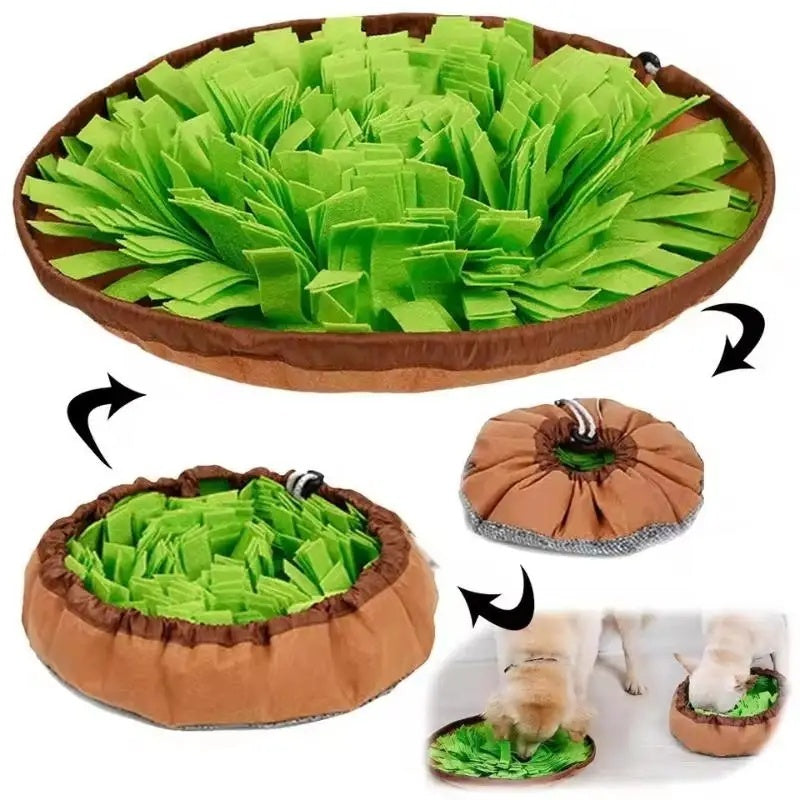 Snuffle Mat for Dogs, 17 × 17 in Slow-Feeding Sniff Mat